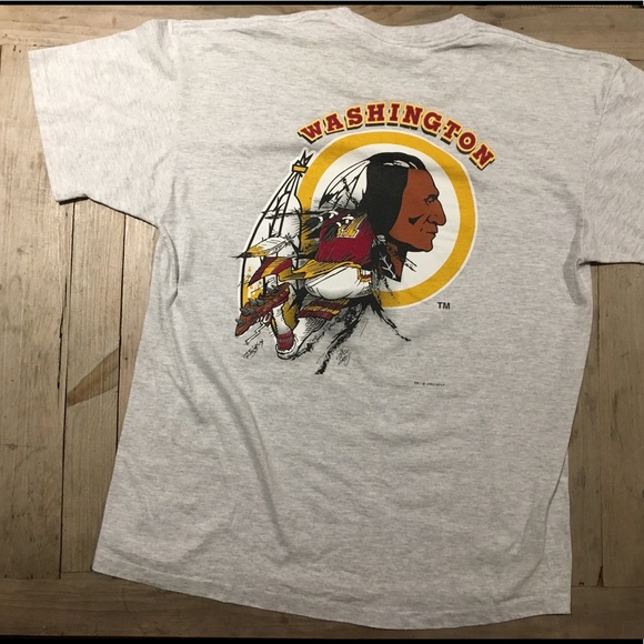 Vintage 90s Washington Redskins 2 Sided T Shirt 🏈 - Picture 6 of 8